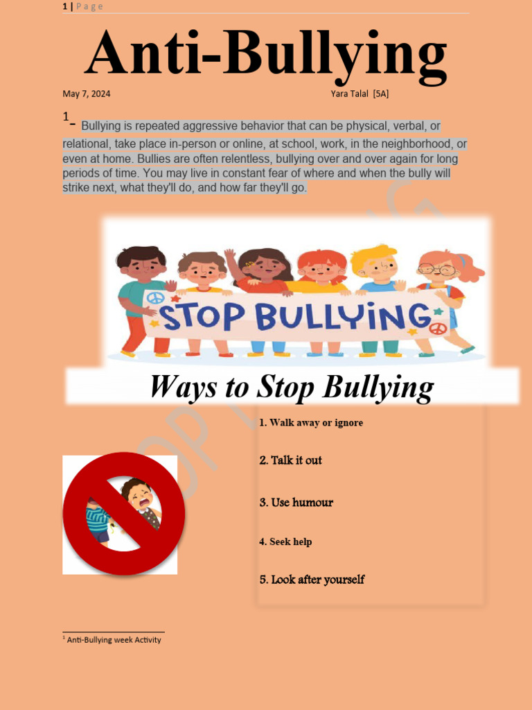 Effective Anti-Bullying Strategies | PDF | Self-Improvement