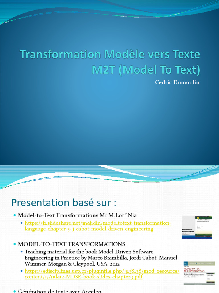 Génération de Code avec M2T et Acceleo | PDF | Informatique | Informatique