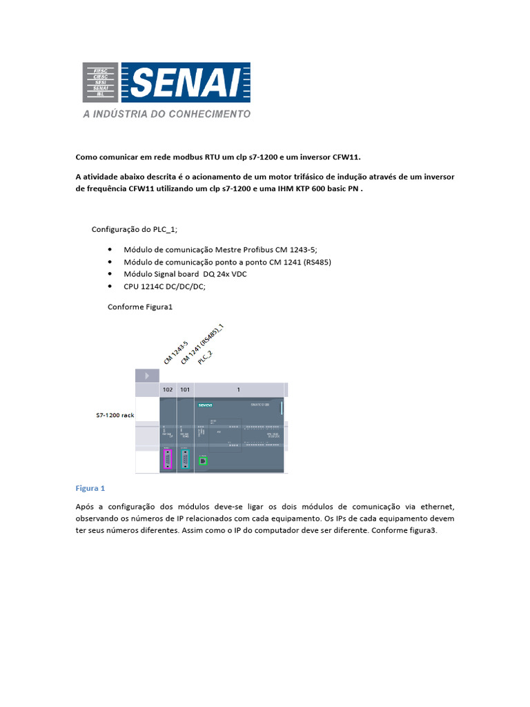 Comunica o Modbus Rtu S71200 Inversor Wegcfw11 Tia Portal1 