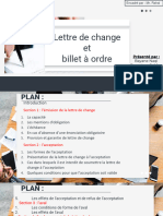 LC et billet à ordre PRESENTATION