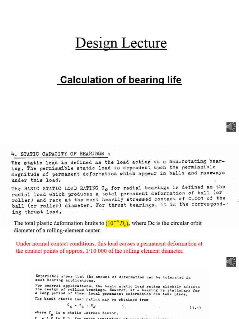 Bearing Life Calculation and Design | PDF | Bearing (Mechanical ...