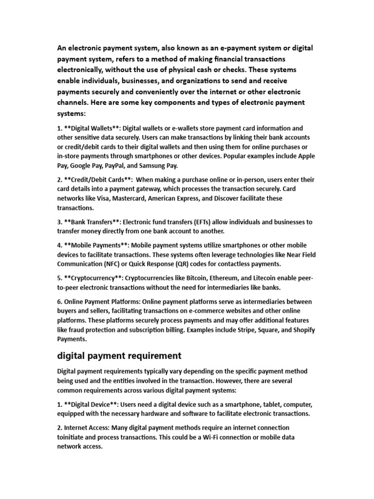 Epayment System Pdf Debit Card Credit Card