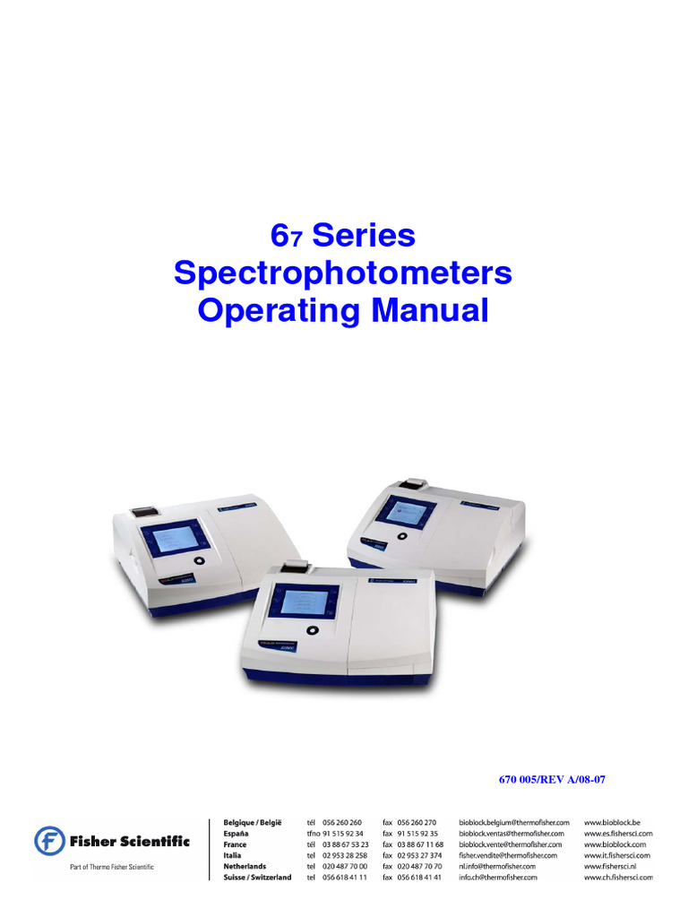 JEW031 - EN Spectro 6700 Series Manual | PDF | Computer Data Storage ...