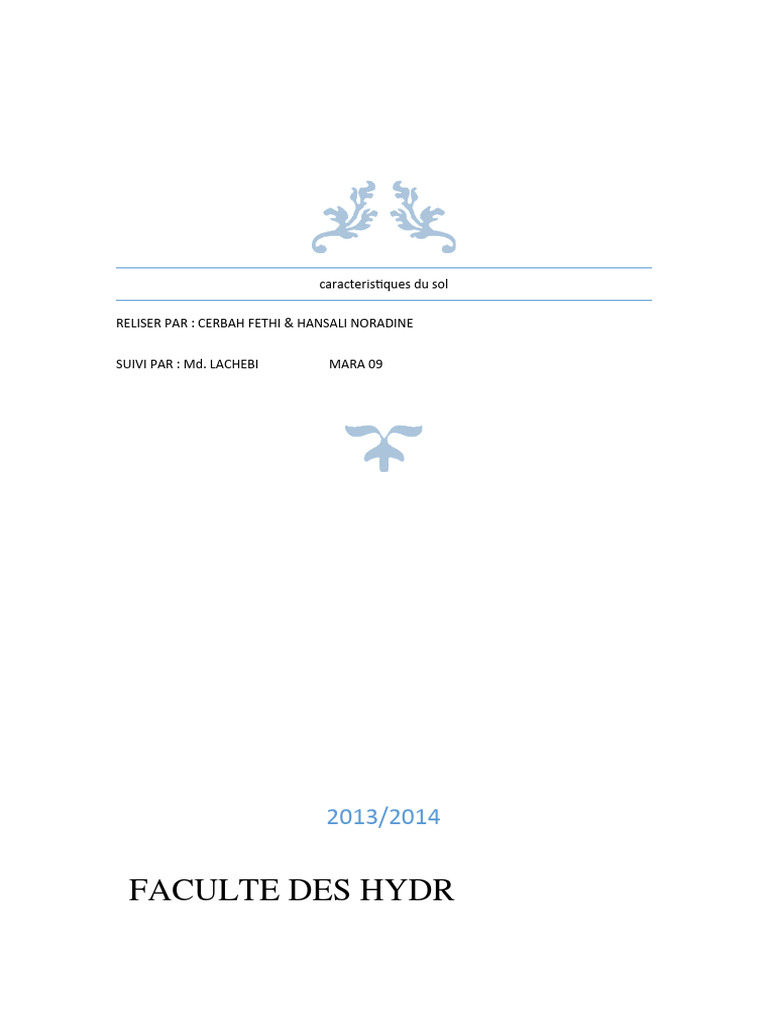 Caractéristiques et importance des sols | PDF | Sol (pédologie) | Limon