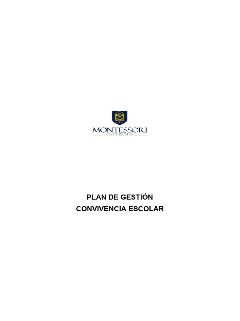 Plan de Gestión para Convivencia Escolar | PDF | Enseñando | Maestros