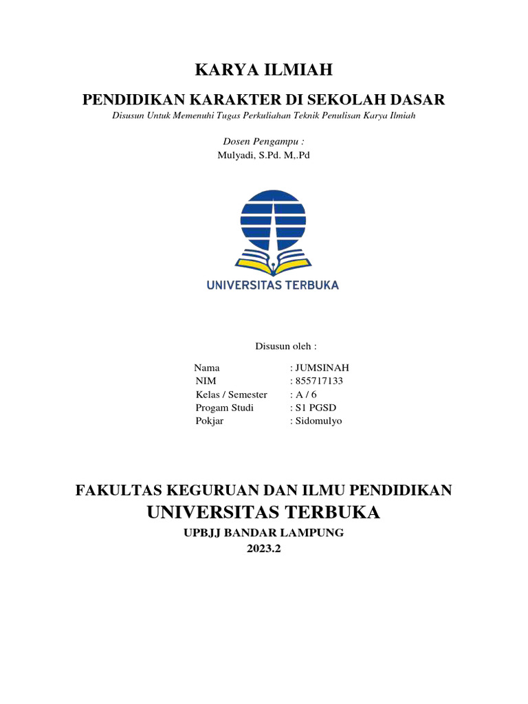 Pendidikan Karakter di Sekolah Dasar | PDF | Karier & Perkembangan