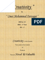 " Creativity ": " Omer Mohammed Farooqui "