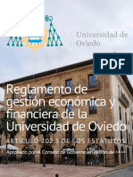 Reglamento de Gestión Económica y Financiera de La Universidad de Oviedo INFO PUB