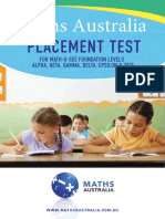 MA 5.23 - Foundation Levels - Placement Tests