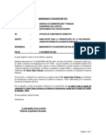 Memo 028-2024, GAF, SGL, DC, Habilitacion para La Presentacion de La DJI de Locador de Servicios