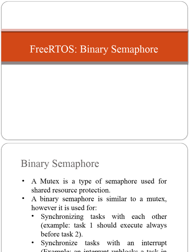 FreeRTOS Binary Semaphore | PDF