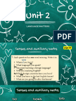 Tenses and Auxiliary Verbs