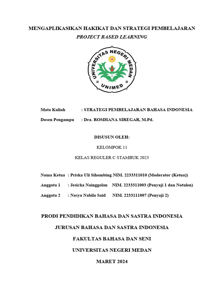 Strategi Pembelajaran Project Based Learning | PDF | Karier & Perkembangan