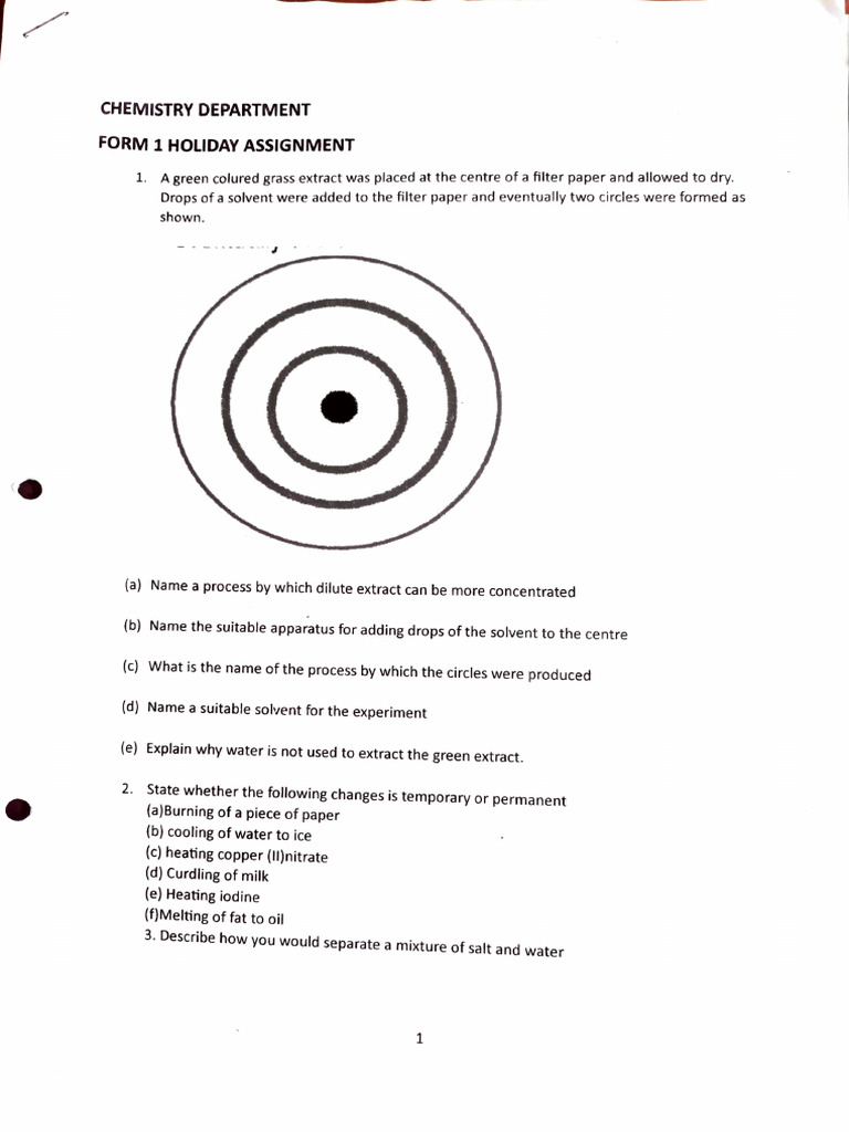 Chem April 2024 Assignment - 1 | PDF | Water | Chemistry