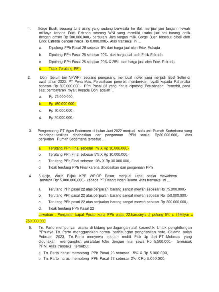 Soal Potput 2024 Pdf