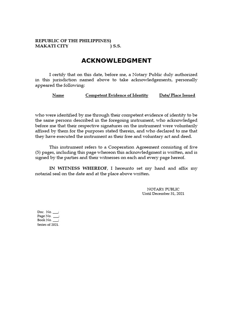 Sample Acknowledgment | PDF