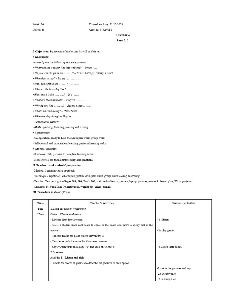 Extension Activities for Lesson Review | PDF | Lesson Plan | Learning