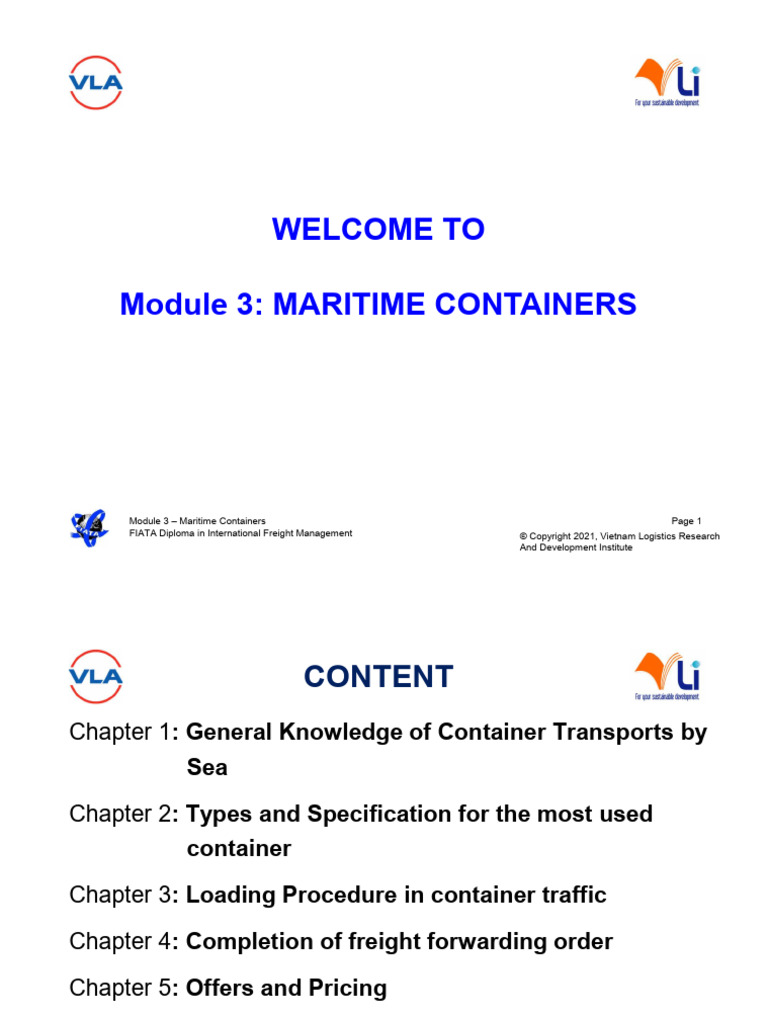 Maritime Container Transport Overview | PDF | Containerization | Cargo