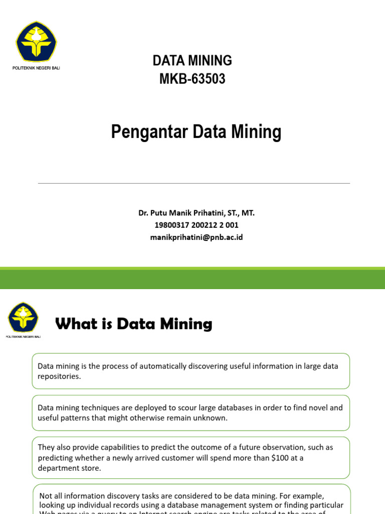 Introduction to Data Mining Concepts | PDF | Data Mining | Cluster Analysis