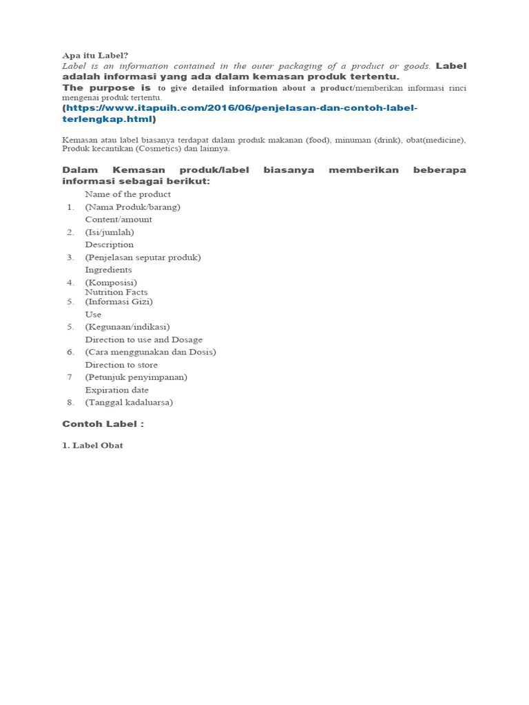 Apa Itu Label | PDF