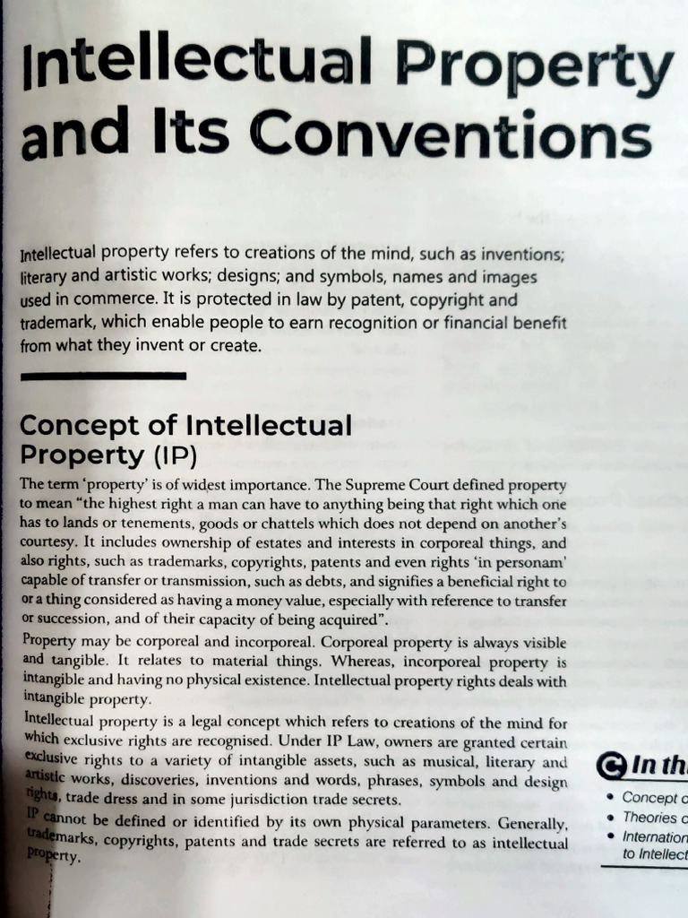 IPR Short Notes | PDF | Intellectual Property | World Intellectual ...