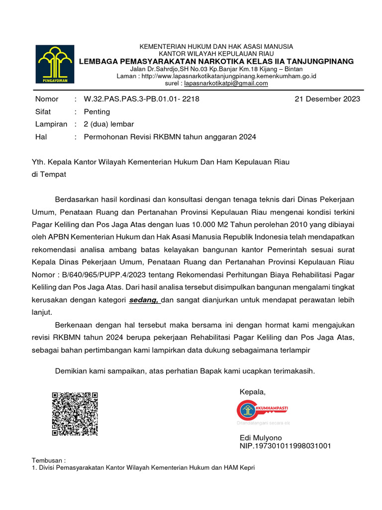 Revisi RKBM Pagar Keliling Dan Pos Atas 2024 | PDF