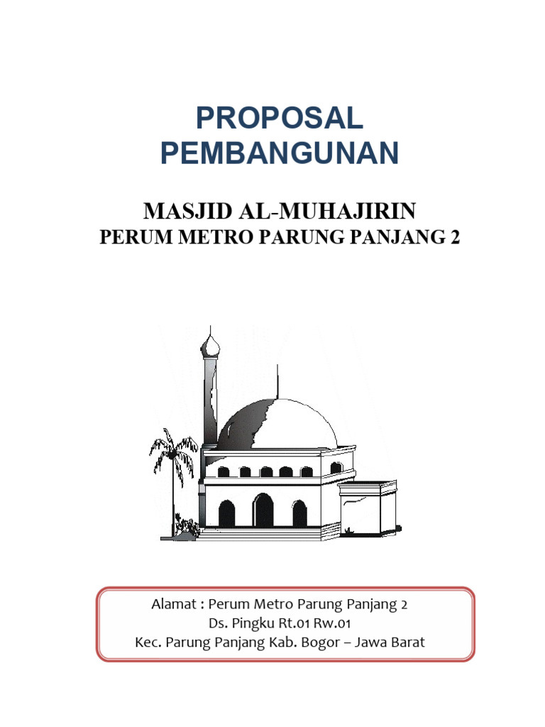Proposal Masjid Al-Muhajirin New | PDF