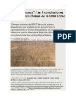 Las 4 Conclusiones Urgentes Del Informe de La ONU Sobre El Clima