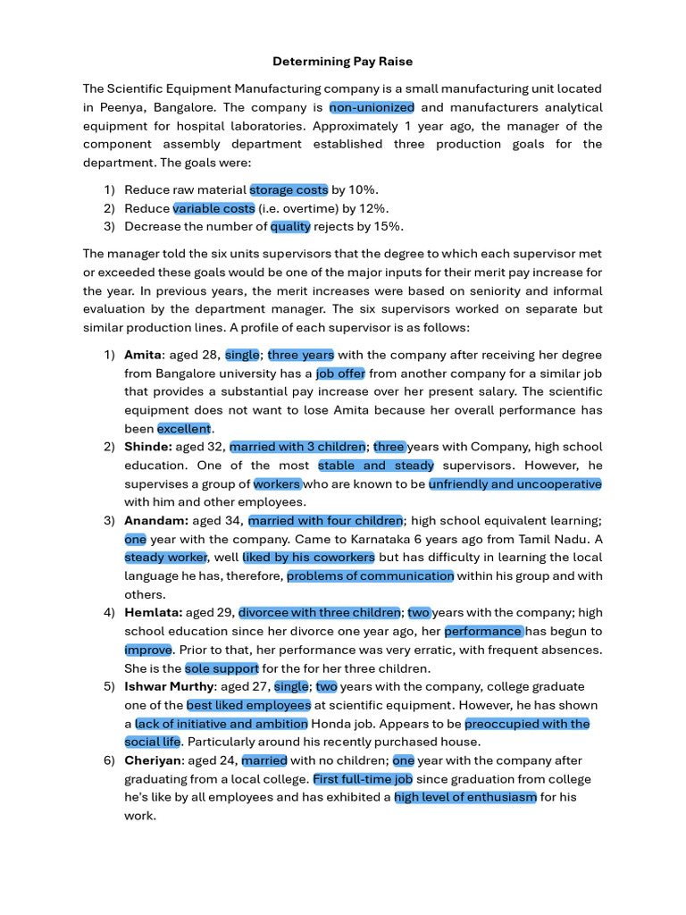 Determining Pay Raise | PDF | Salary | Business