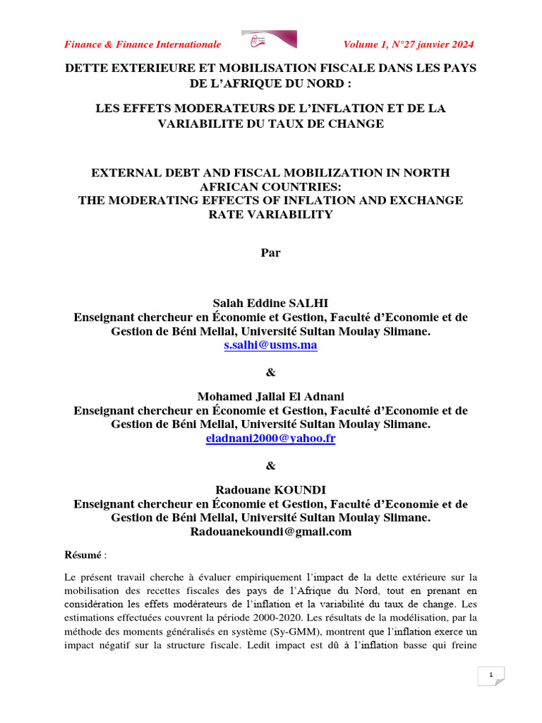 Impact de la Dette sur la Fiscalité en Afrique | PDF | Impôts | Dette ...