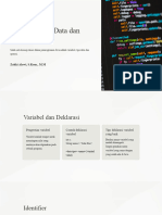 4 Variabel, Tipe Data dan Operasi