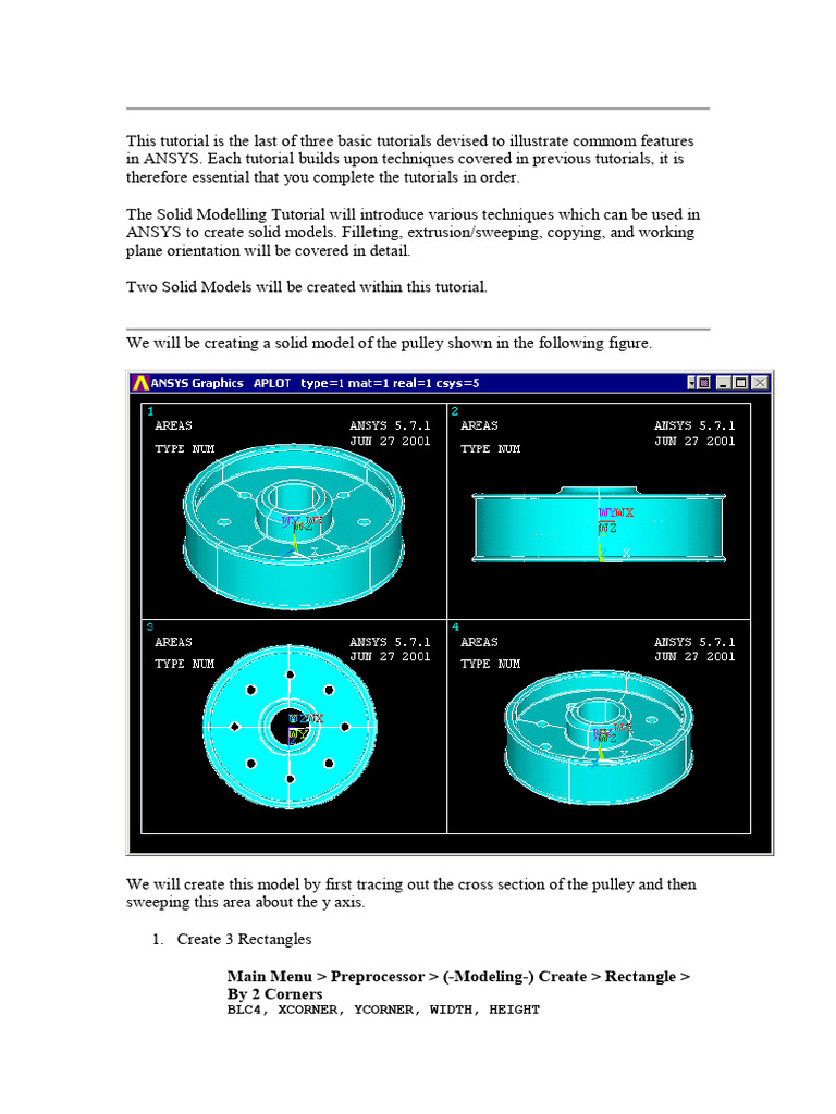 TP 16 - Solid Modeling | PDF | Area | Cartesian Coordinate System