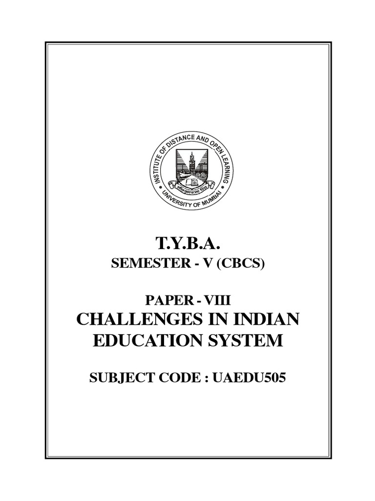 Challenges in Indian Education System | PDF | Preschool | Teachers