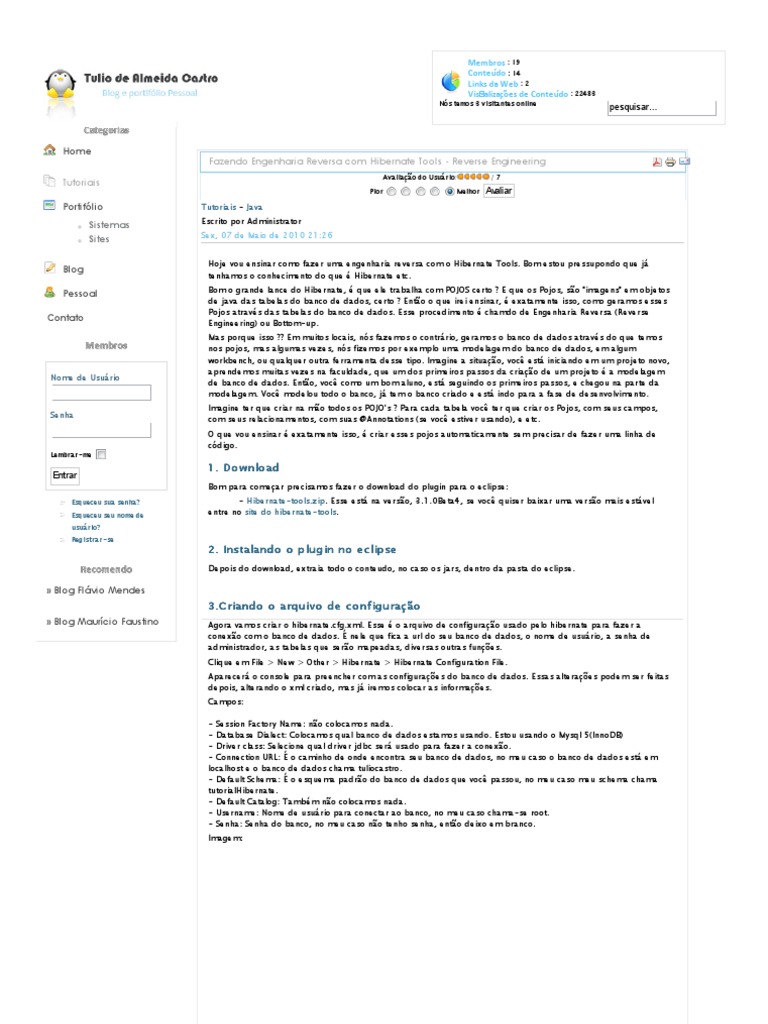Fazendo Engenharia Reversa Com Hibernate Tools Reverse Engineering