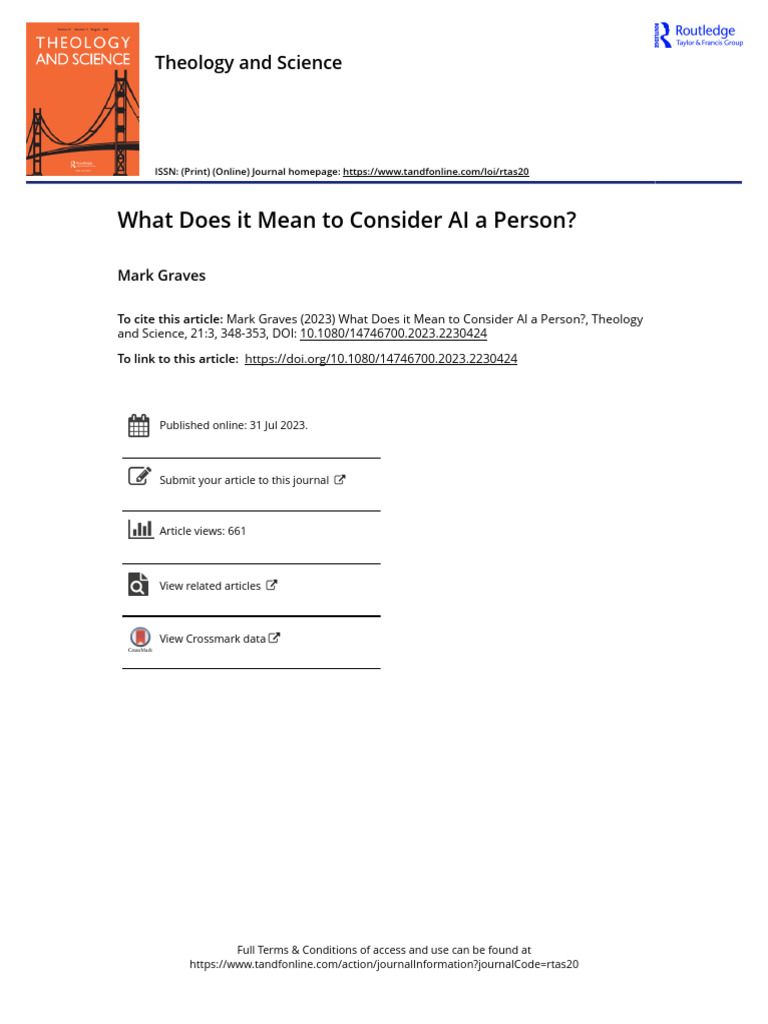 What Does It Mean To Consider AI A Person Download Free PDF