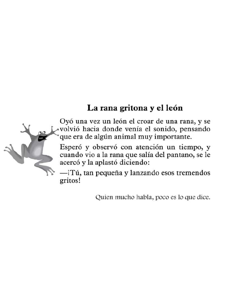 La Rana Gritona y El Leòn | PDF