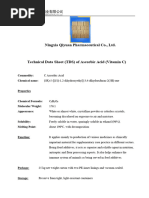 1 ESPECIFICACION TECNICA - Technical Data Sheet For Ascorbic Acid From Ningxia Qiyuan