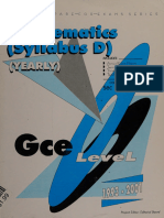 G.C.E. O Level Mathematics (Syllabus D) - Redspot Publishing - 1999