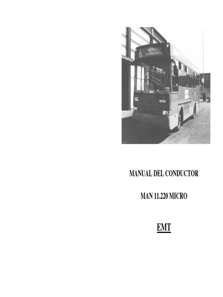 Manual del Conductor MAN MICRO EMT | PDF | Cambiar | Autobús