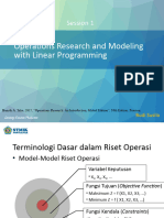 1-Operations Research and Modeling With Linear Programming
