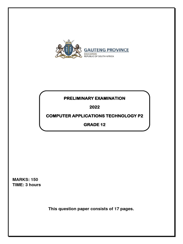 CAT P2 Prelim English QP PHSG | PDF | Internet Of Things | Graphical ...
