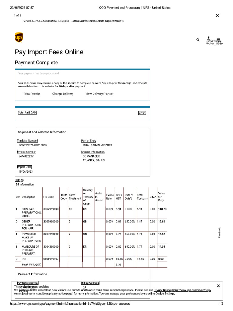 Ups Receipt Generator