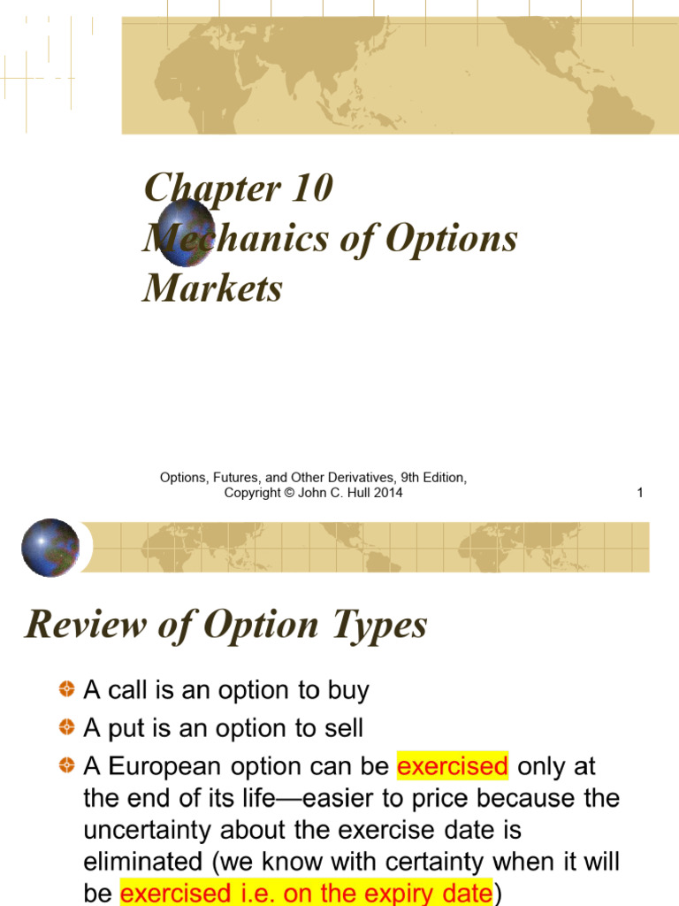 CH 10 Hull OFOD9 TH Edition | PDF | Option (Finance) | Warrant (Finance)