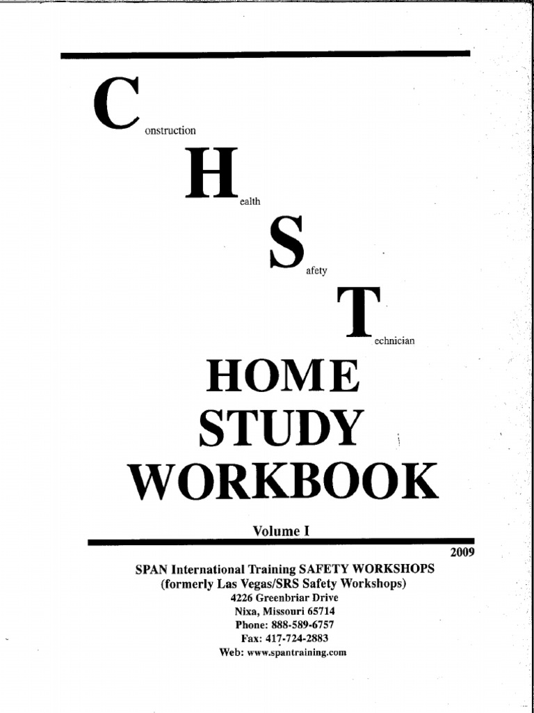 CHST STUDY GUIDE VOLUME 1 PDF