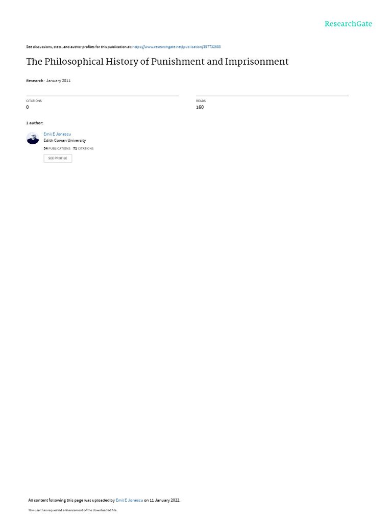 The Philosophical History of Punishment and Imprisonment: January 2011 ...