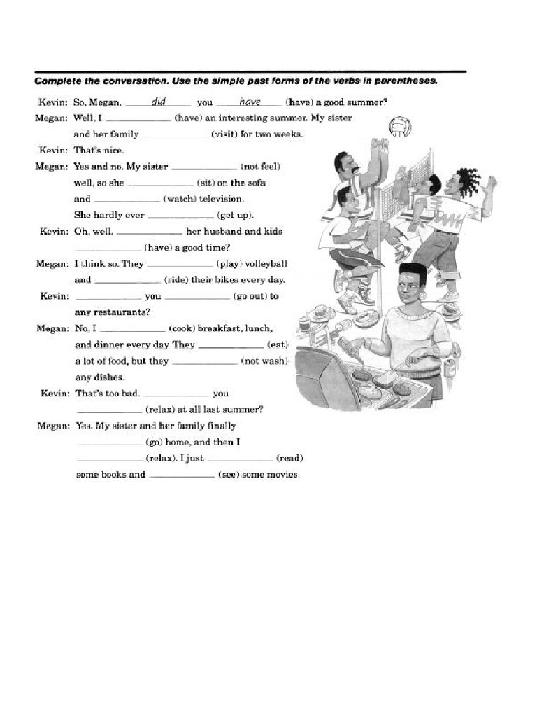 Fill in The Gaps - Simple Past - Negative - and - Interrogative - Forms ...