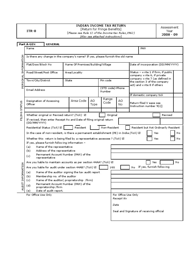 Form8 2008 09 | PDF | Employee Benefits | Banks