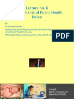 Determinants of Public Health Policy