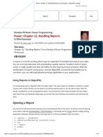 Power - Chapter 12, Handling Reports (Corel Paradox - ObjectPAL Coding)
