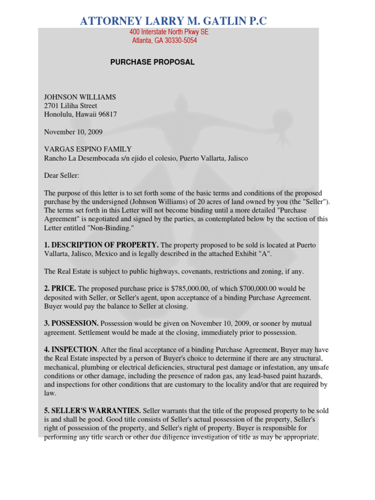 My Intent To Purchase Real Estate | PDF | Business Law | Private Law